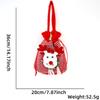 Whimsical Drawstring Christmas Gift Bags Featuring Santa Reindeer And Snowman Characters
