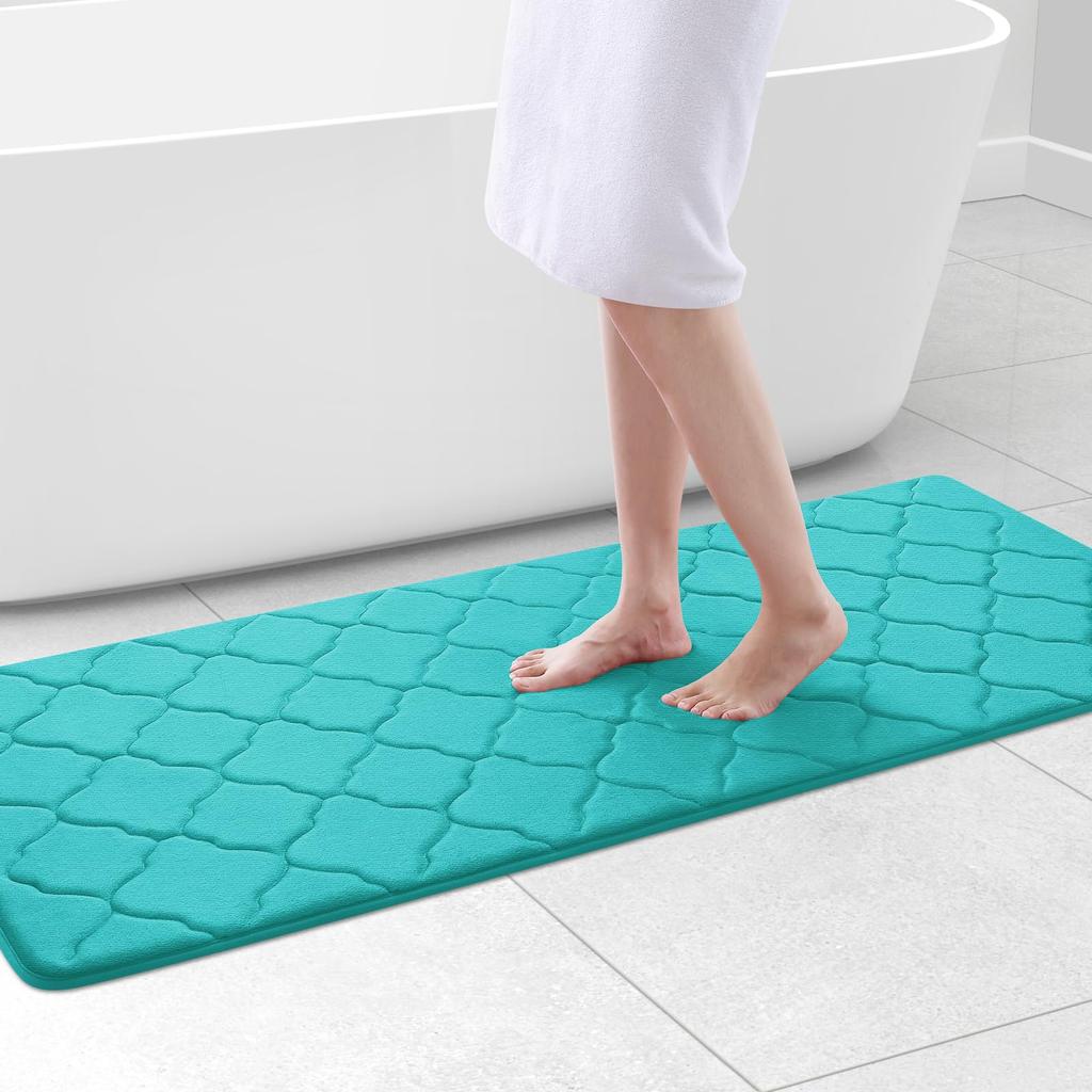 Olanly Bath Mat Rug Machine Wash Dry Cozy Memory Foam Ultra Soft Bathroom Rug Thick Bath Mat For Bathroom Floor Tub And Shower