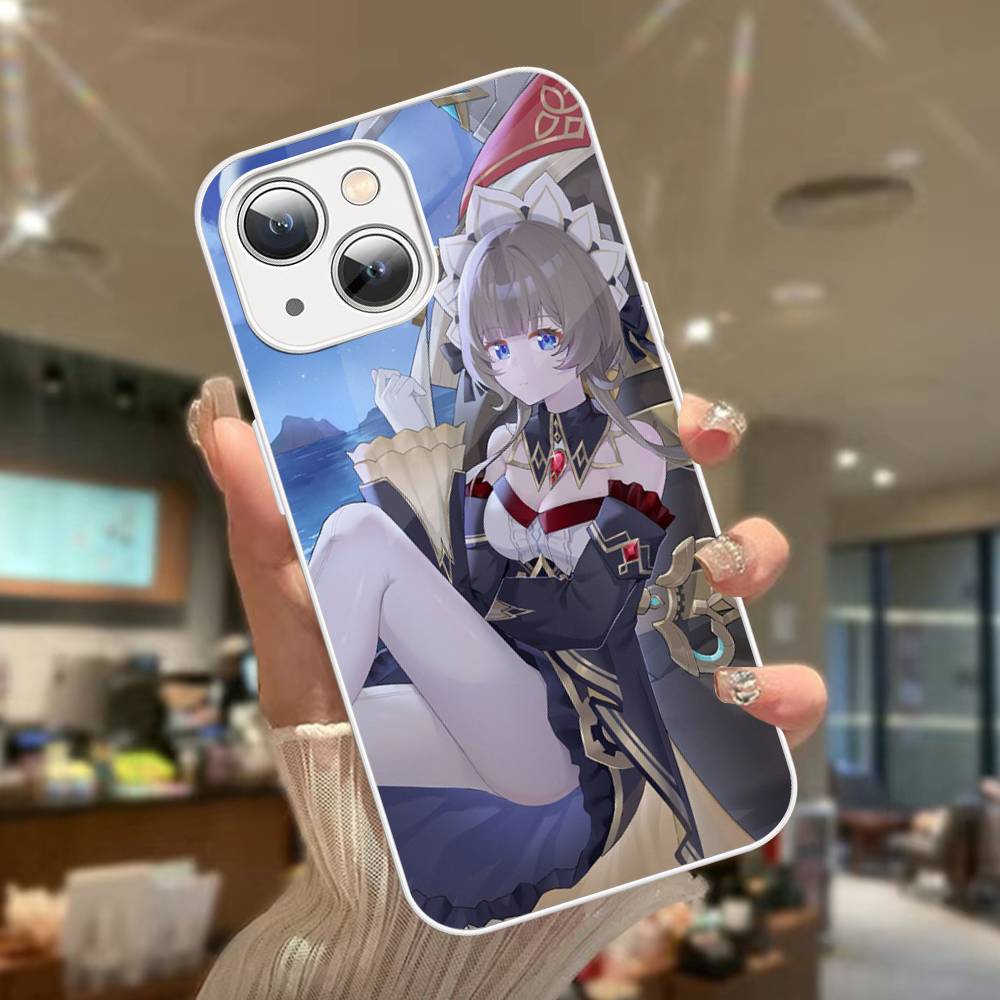 Jeu Genshin Impact Sandrone Verre Trempé Pour iphone 14 13 12 11 Pro Mini XS MAX 14Plus X XS XR Fundas