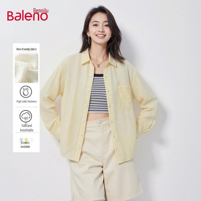 

Baleno Women s Versatile Loose Fit Long Sleeve Shirt M