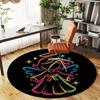 1pc Angel Star Round Chair Mat Area Rug - Non-Slip, Floor Mat for Office, Bedroom, and Indoor Decor -1002143