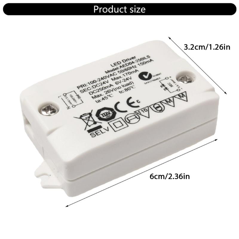 Practical Small LED Transformered 24V 4W Power Supply Driver Home Accessory for LED Lighting Projects Supplies