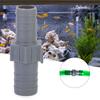 Plastic Aquarium Fish Tank Variable Diameter Adapter Connector Inlet Outlet Water Pipe Accessories17mm To 20mm Gray
