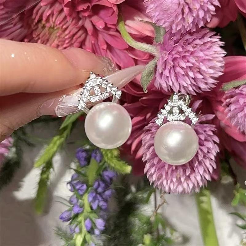 Princess on the Run Sunflower Gemstones Necklace & Tahitian Pearl Zircon Earrings Set сережек