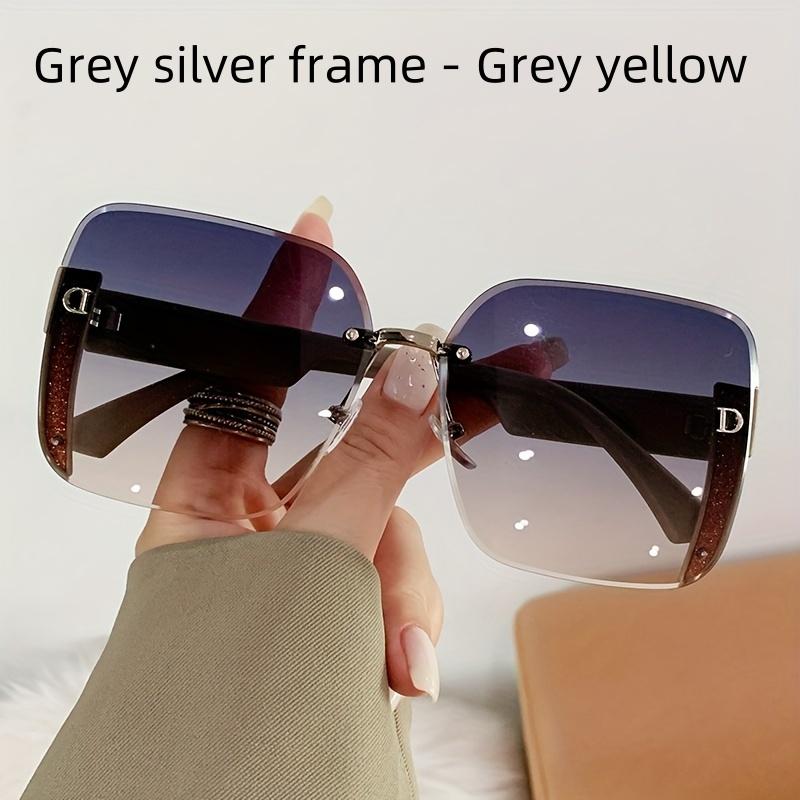 New INS style square frame sunglasses for women with anti UV gradient lens trendy fashion accessory