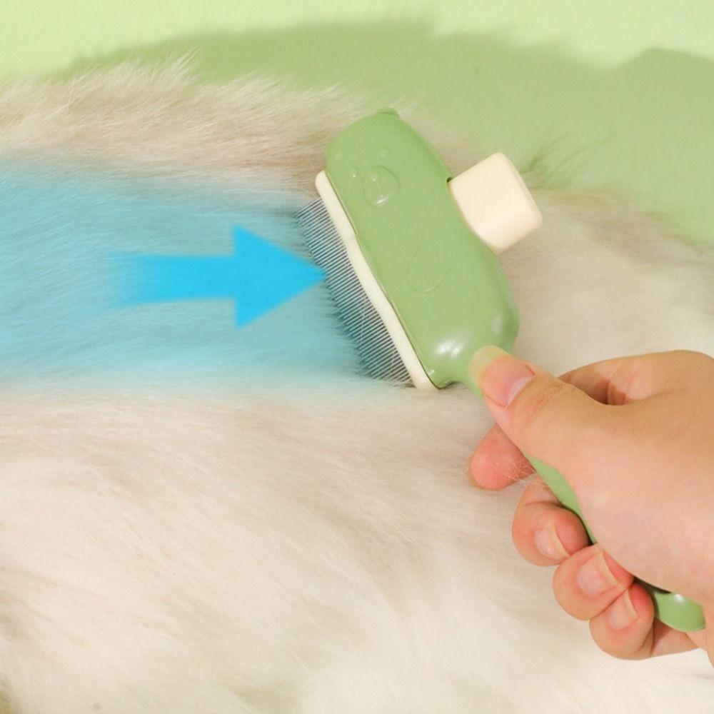 Self Cleaning Cat Hair Remover Brush Knot Removes with Release Button Flea Comb Pet Supplies Multifunctional
