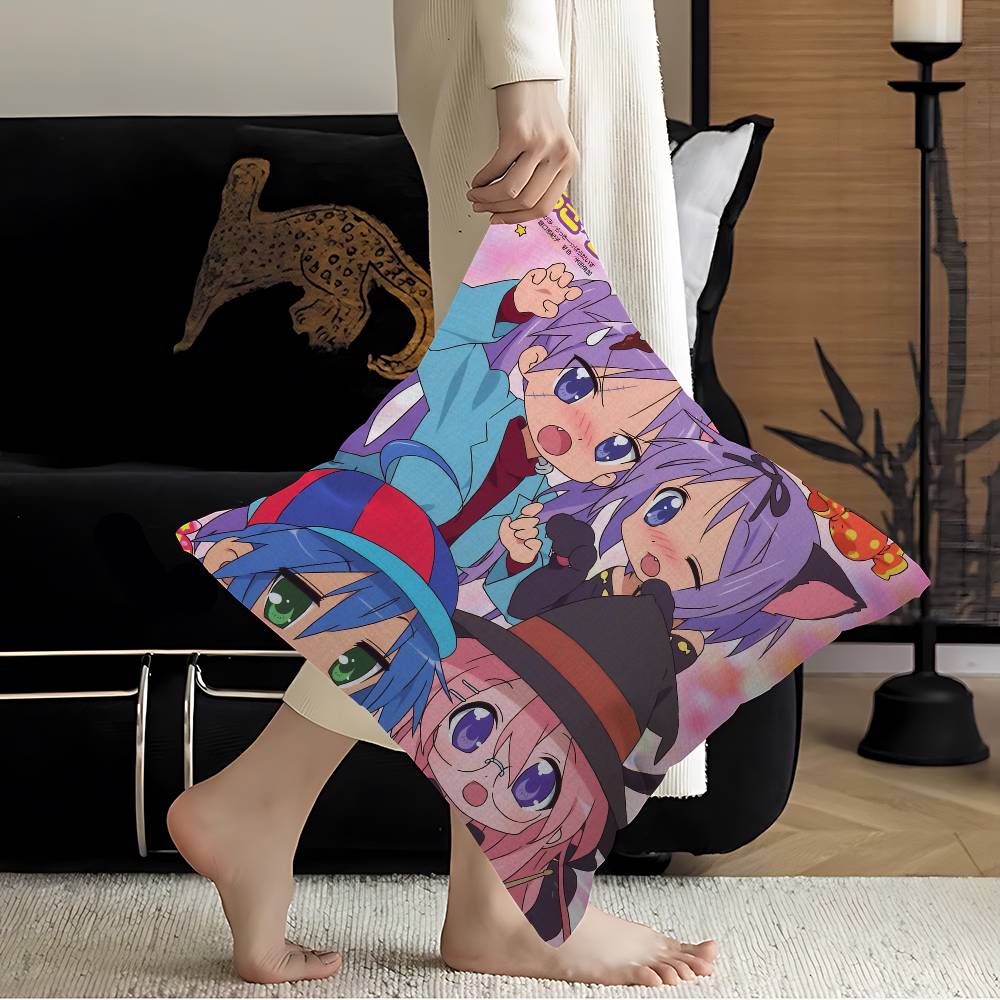 Lucky Star Comedy Anime Pillowcases Home Bedding Decorative Pillow Cover Wedding Super Soft Pillow Case