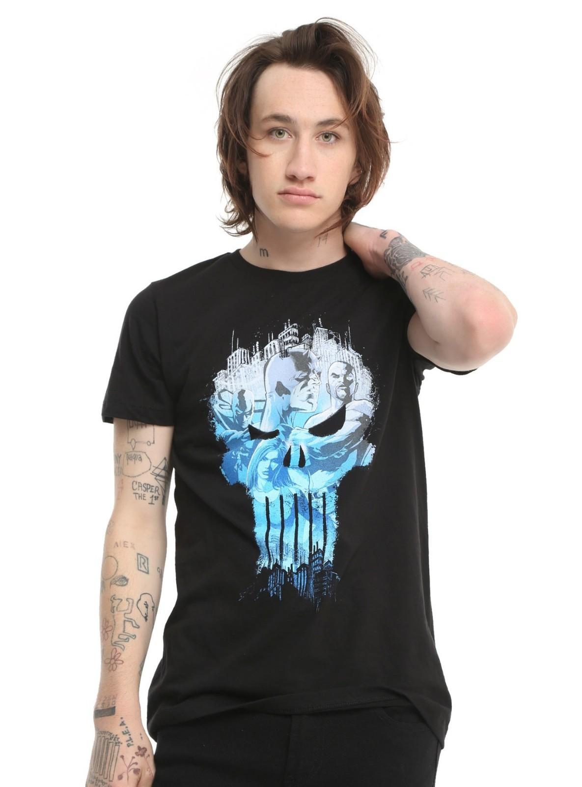 MARVEL THE DEFENDERS PUNISHER T-SHIRT S разноцветный