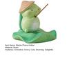 Yousheng Frog/Tortoise Incense Stick Holder with Lotus Leaf Phone Holder Cute Resin Desk Ornament for Home Office Table Shelf Decor