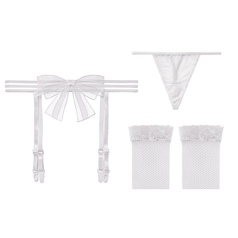 Long Night Sexy Lace Garter Belt & Stockings Set for Women