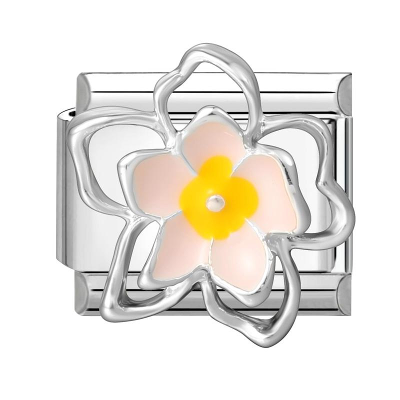 Shiny Colorful Crystal Butterfly Bow Knot Heart Italian Charm Links Fit 9mm Stainless Steel Bracelet Women Y2K DIY Making Gift