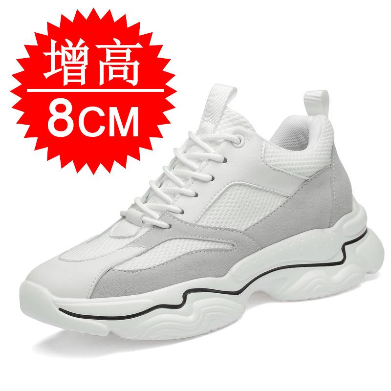 Spring and summer heightening shoes men's 10cm invisible inner heightening men's shoes breathable mesh sports leisure platform dad shoes