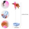 Cat Feather Collar Toy, Interactive Toys for Indoor Cats Self Play Funny Teaser Wand Neck Toy Feathers with Bell