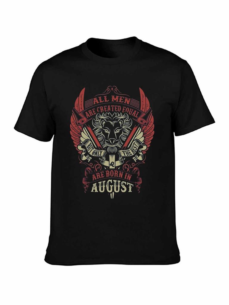 Born In August Leo Birthday Mens Fashion Tshirt