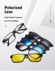 Polarized Magnetic Clip-on Sunglasses Set: Unisex TR Frame Prescription Eyeglass & Sunglasses Combo