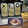 Luxury Premium Gold Pony Suitable for Apple 17Pro Mobile Phone Case IP16/15 New Year's 14 Feather Yarn 13 Bracket 12