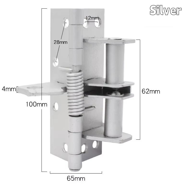 

Multifunctional 3 In 1 Heavy Duty Automatic Door Closer,Self Closing Invisible Doors Spring Hinges,90° Positioning Door Stopper 4 inch срібний