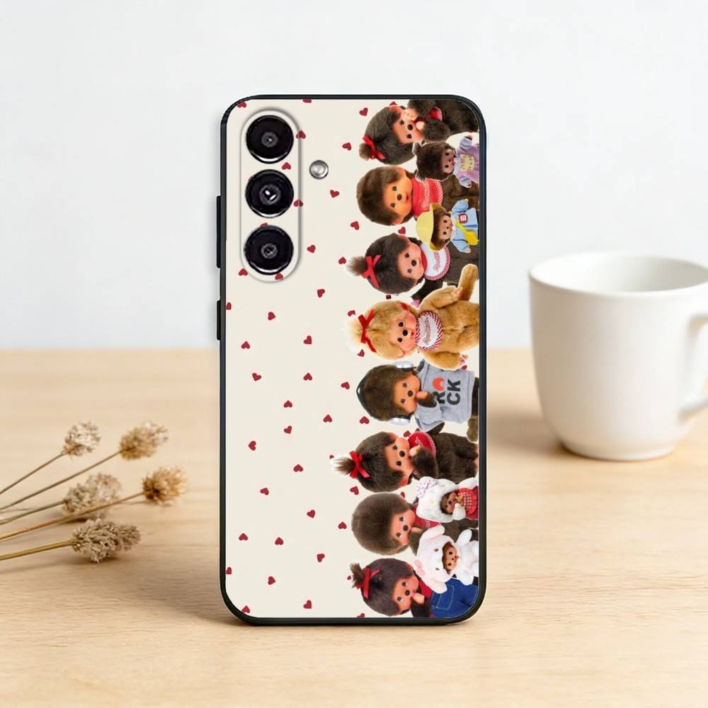 Cute Monchhichis Phone Case For Samsung Galaxy A20,21s,22,31,32,52,53,72,73,80,91 Soft Black Shell
