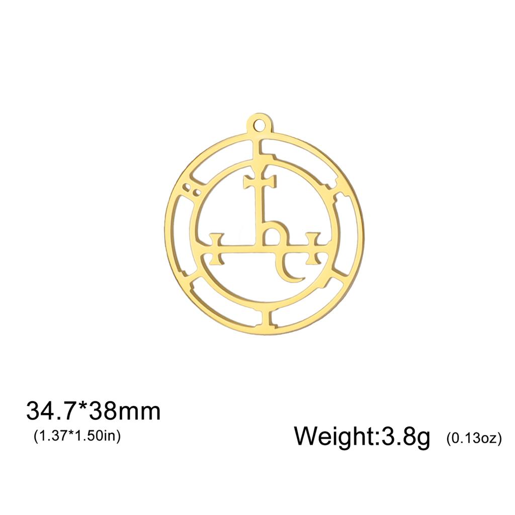 Goddess Sigil of Lilith Pendant Stainless Steel Demon Seal Marbas Pendants Solomon Amulet Jewelry Wholesale