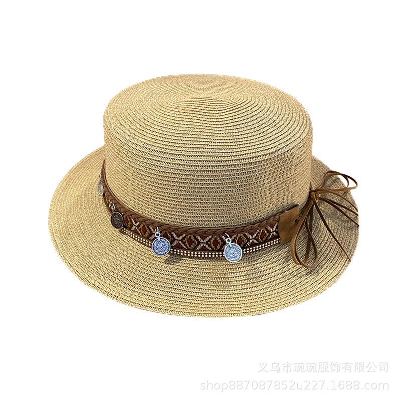 Western Sichuan Travel Hat Yunnan Xinjiang Grassland Xizang Travel Straw Hat Female Celebrity Sanya Seaside Beach Hat