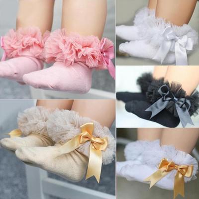Toddlers Kids Girls Princess Lace Cotton Breathable Casual Socks Hosiery Soft
