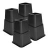 Furniture Raisers   Bed Chair Sofa Riser Feet Lift Set 4 x 5"& 4 x 3" Black