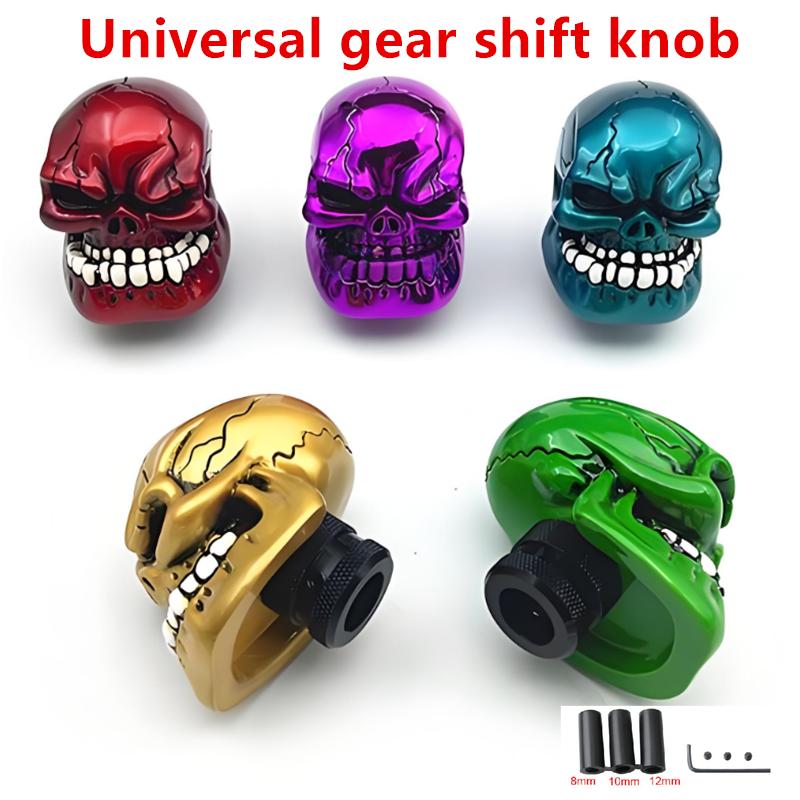 Car Skull Shape Head Manual Gearbox Shift Knob Manual Gear r Stick Shifter Lever Knob Big Teeth Ghost Skull Gear Shift Knob