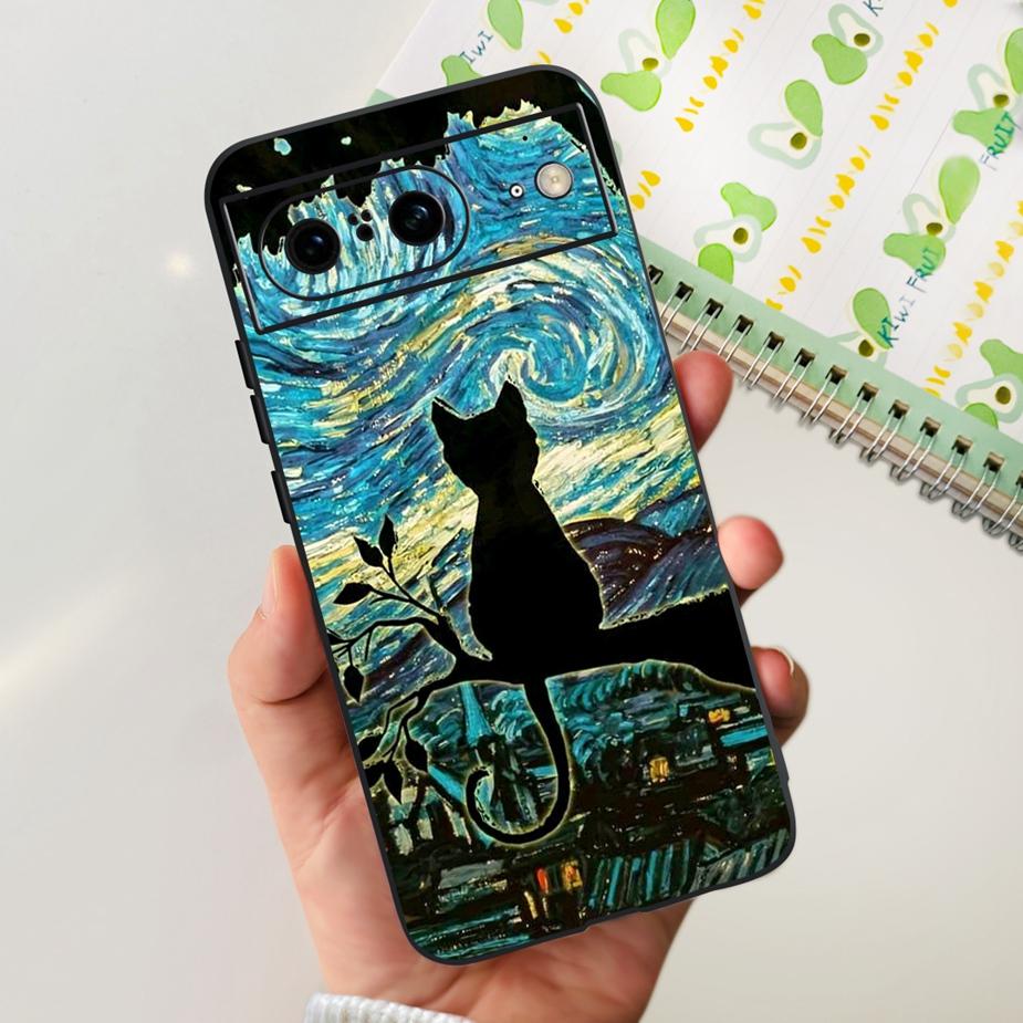 For Google Pixel 8A Case Pixel8 Pro New Fashion Painted Cover Soft Silicone Phone Case For Google Pixel 8 Pro Pixel8A Funda Capa