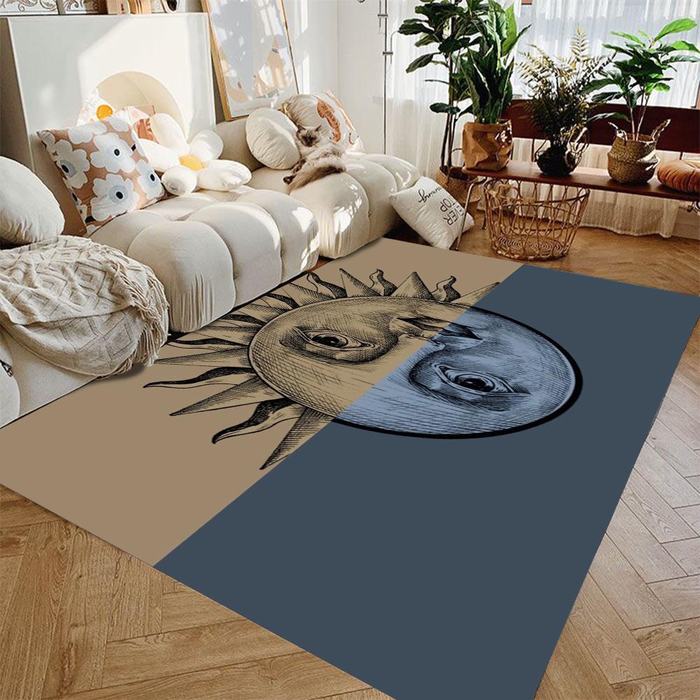 

Vintage Sun and Moon Carpet Living Room Sofa Decoration Carpet Boy Game Room Bedside Carpet Children s Crawling Game Mat Gift 40x60cm16x24in