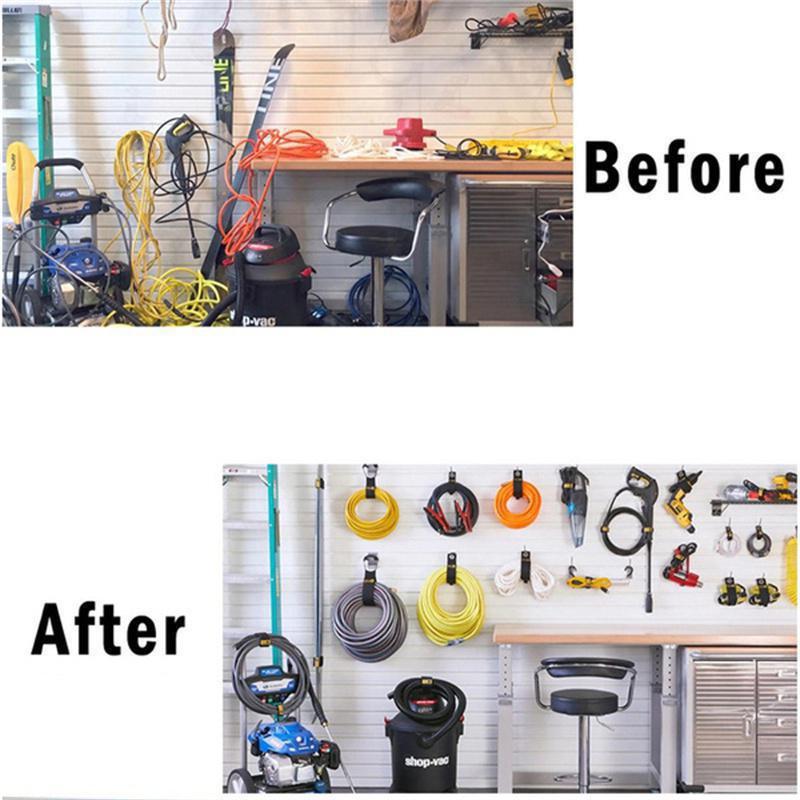 1 PC מחזיק רצועות עיטוף כבל מאריך רצועות אחסון כבדות שומר עטיפת חוט עבור ווי וקולבים למוסך ומארגן חנות