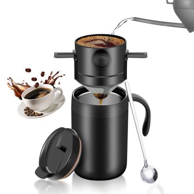 Faltbarer Tragbarer Kaffeefilter Kaffeemaschine Edelstahl Doppelschicht Tropfkaffee Teehalter Ohne Filterpapier Geruch Wiederverwendbar Pour Over Kaffee