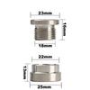 Universelles M18x1.5 Aufschweißbares Sauerstoffsensor-Gewindebuchsen- und Stopfen-Set Metall Breitbandmutter und Dichtkappe Set O2-Sensor-Installationswerkzeug