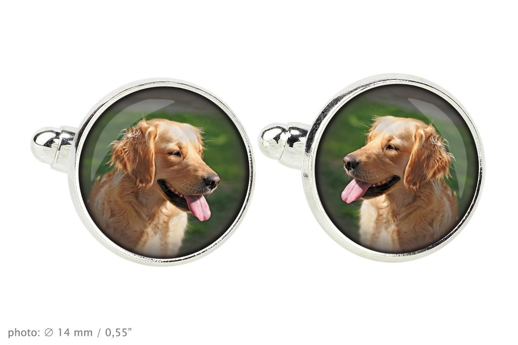 Golden Retriever - cufflinks and tie with your photo, a suit decoration, men's jewelry from the Art-Dog brand.