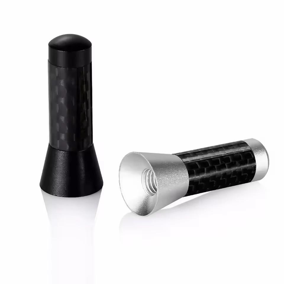 3.5cm Carbon Fiber Car Roof Antenna Car Radio Aerial Antenna Accessories Styling Enhanced Signal Screw Metal Auto Accessories