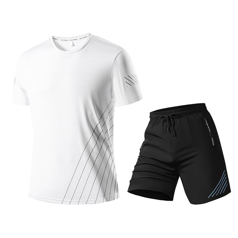 Hochwertiges Herren Sommer Schnelltrocknendes Eisseide Freizeitset