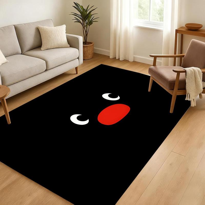 Cartoon Cute Pingu Penguin Floor Mat Soft Thickened Flannel Door Mat Non-Slip Living Room Rug Home Decor