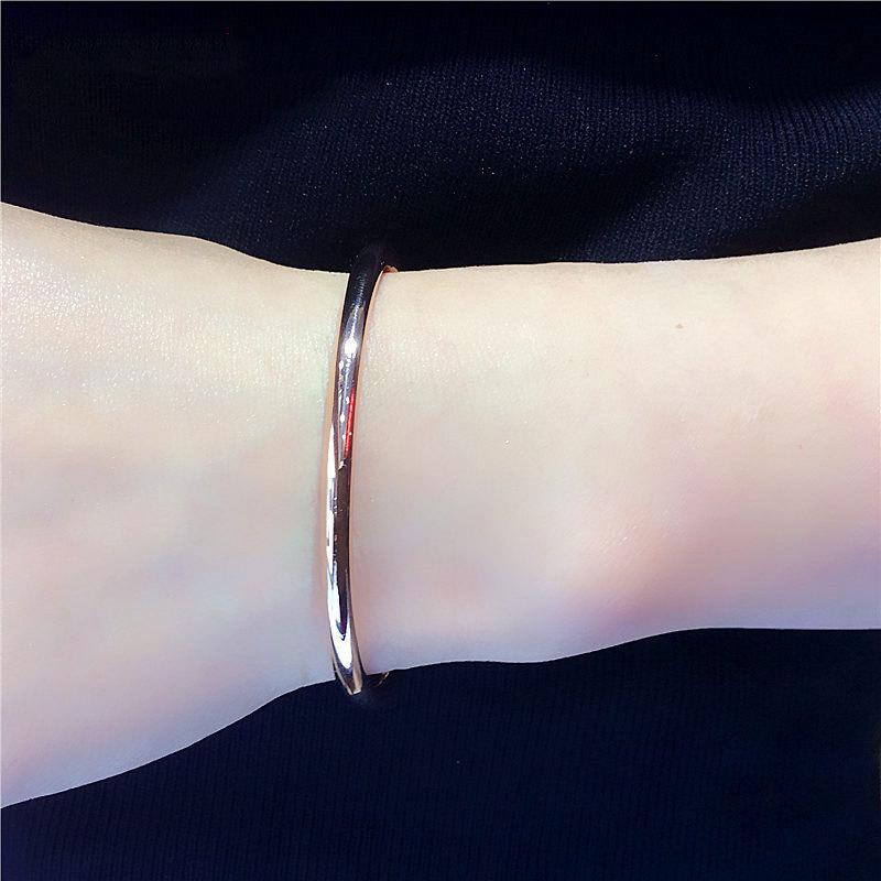 Manzhouli Pure Purple Gold Bracelet Rose Gold Plated Color Gold Glossy Plain Ring Luxury Bracelet