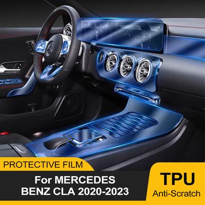 TPU Interior Protective Film for Mercedes Benz CLA 2020 2026 2026 2026 PPF Panel Dashboard Navigation Automotive Pre-cut Film