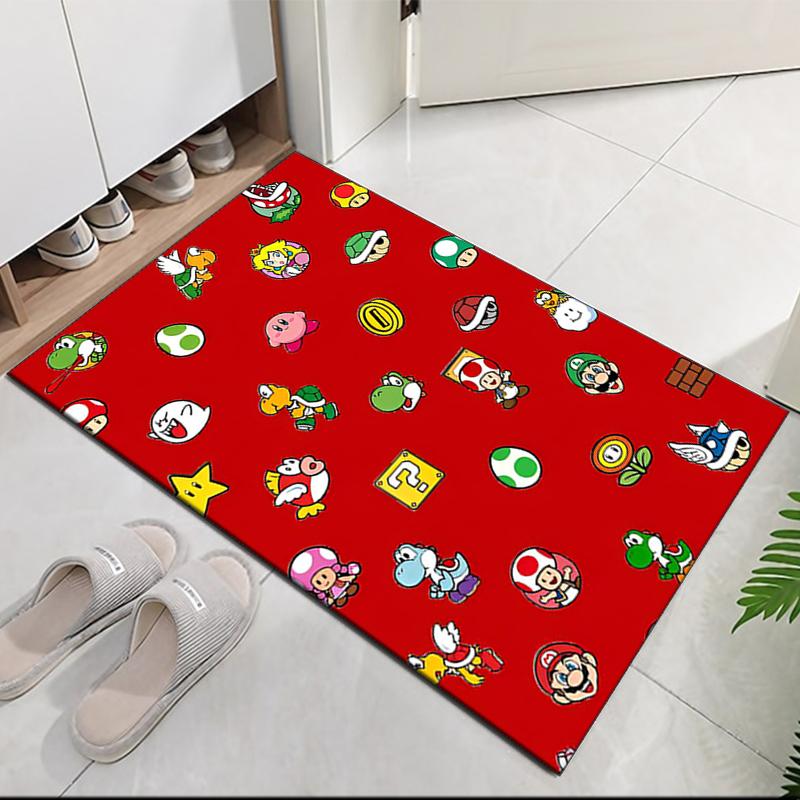 Mario Printed Carpetrugfor Office Chair Living Room Bedroom Kitchen Room Decor Gifts