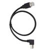 USBA to USBB Male Conversion Cable Cord Right Angle Connection Adapter Cable 0.5m Black