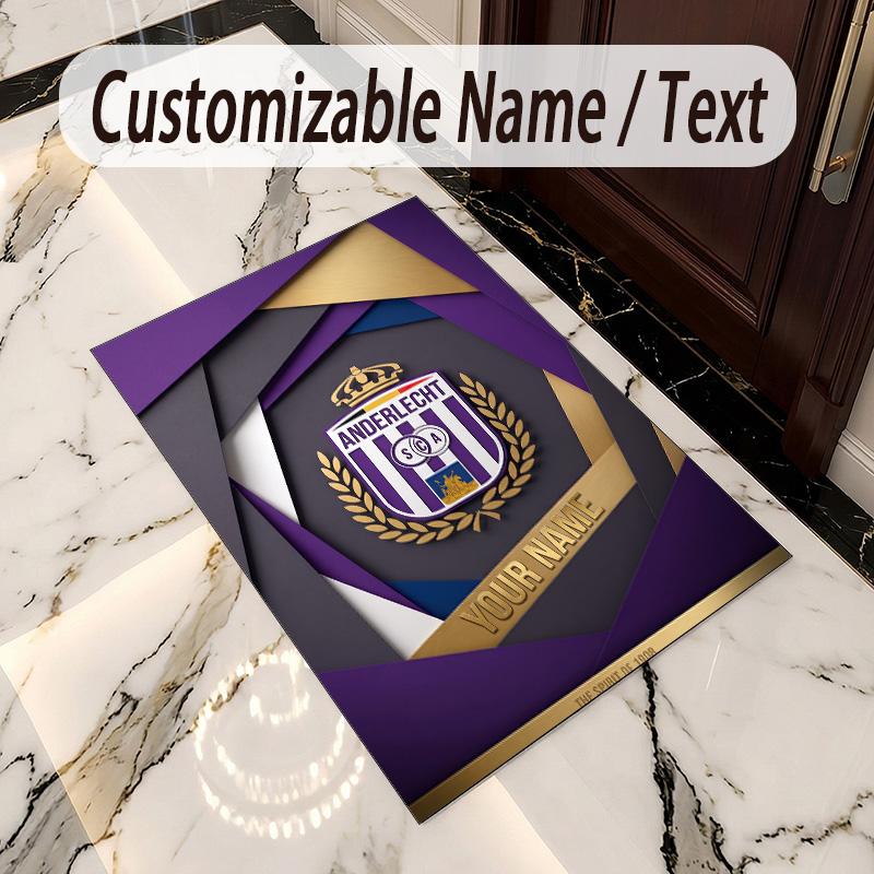 Crystal Velvet Rug Anderlecht FC Print Custom Name Text Floor Mat Home Decor