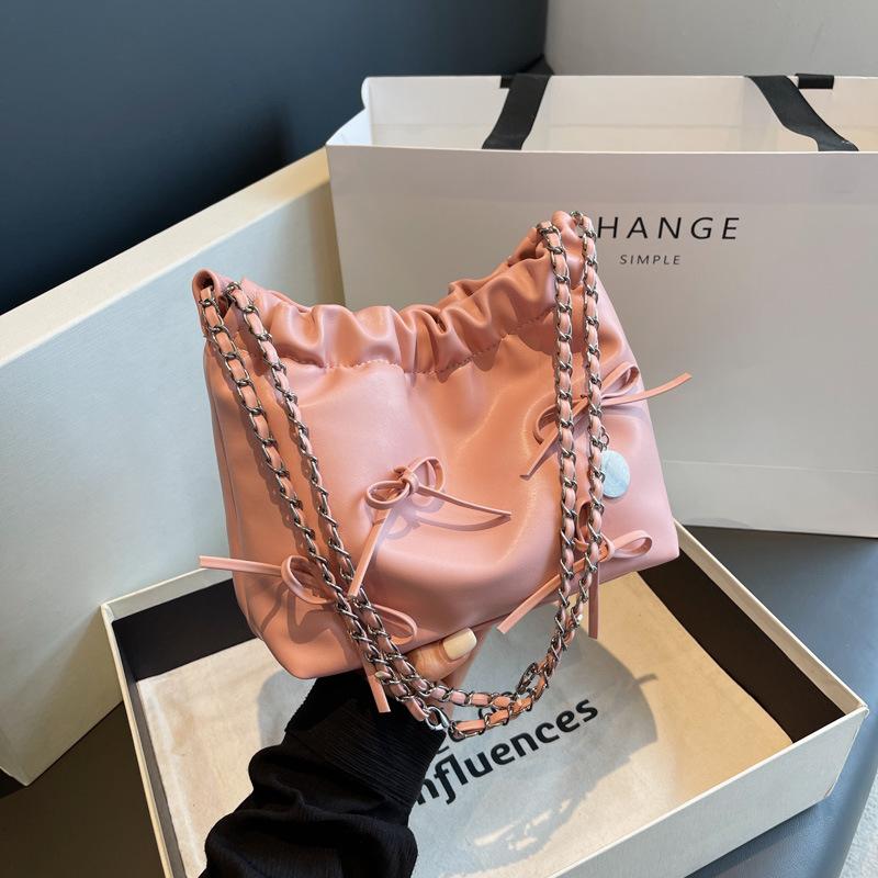 Folded Design Portable Small Bag Women'S Summer Simple Bucket Bag Fashion Messenger Bag