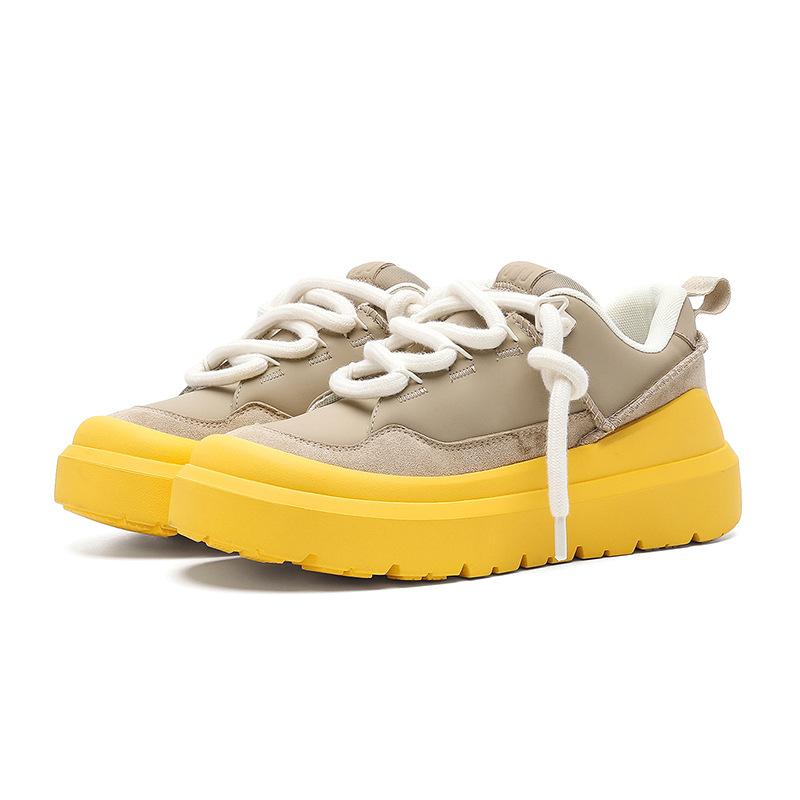 Autumn new casual sports shoes platform heightening couple board shoes bread shoes
