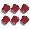 6PCS Fabric Lampshade Modern Simple Fabric Light Lampshade Phnom Penh Craftsmanship for E14 LampWine Red (PX43)