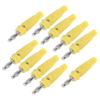 10pcs Set 4mm Banana Plug Socket Terminal Connector for Welding Machinery Charging GeneratorsYellow