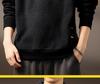 Men's High-End Half-Zip Corduroy Plush Hoodie: European Cotton, Ribbed Long Sleeve, Loose Fit, Autumn Polo Shirt.