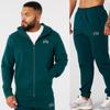 Mens Lightweight Running Fitness Set Hooded Long Sleeve Top Pants Gym Workout Outdoor Jogging Sportswear