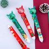 1 Piece Cute Ballpoint Pen Press Cartoon Reindeer Grandfather Multicolor 10 In 1 Colors Stationery School Office Supplies