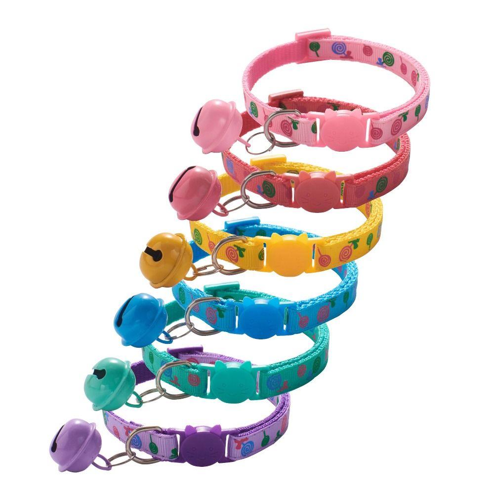 Cute Cat Head Cat Collars Pet Supplies Bell Pendant Collar Buckle Kitten Necklace