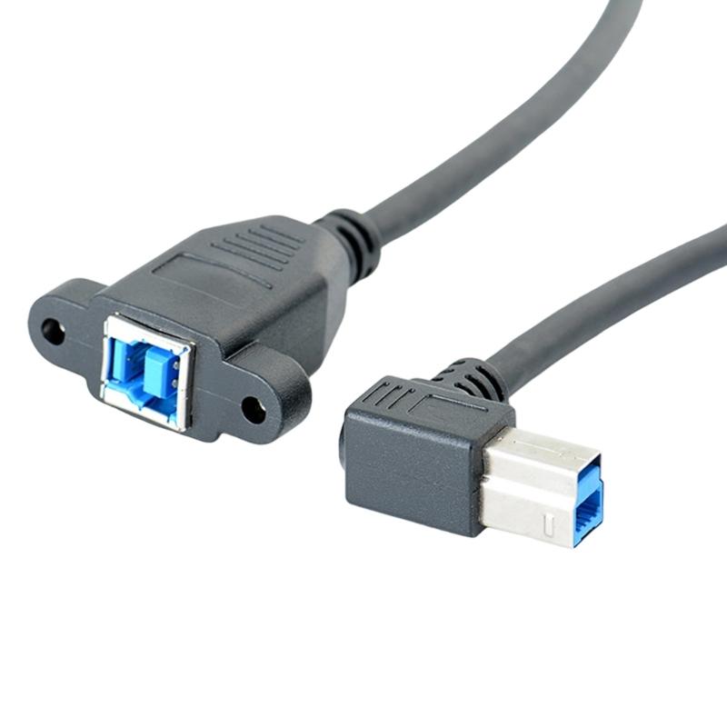 USB3.0 B Male To USB3.0 Female Printer Extension Cable Screw Mount Panel for Industrial Printer Hard Drive Enclosure